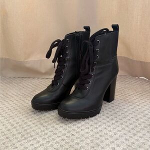 Steve Madden black leather boots